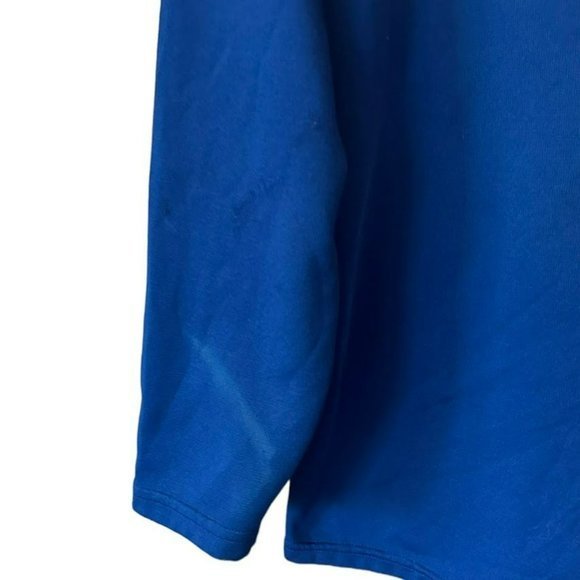 Patagonia Made in the USA Polyester Blue Quarter Zip Base Layer Mens L *Stain* - Picture 5 of 7